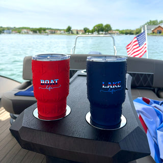 Boat Life 30 oz Travel Tumbler with 3D Silicone Wrap