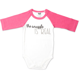 Snuggle 3/4 Length Pink Sleeve Onesie