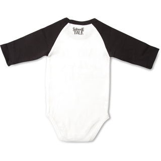 All Nighter 12-24 Months 3/4 Length Black Sleeve Onesie