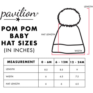 Snow Bunny Pink Knit Pom Pom Hat (0-12 Months)