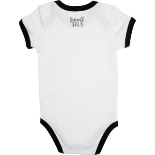 Pass Out Black Trimmed Onesie