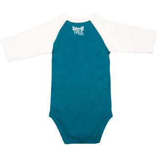 Mama's Boy 3/4 Length Sleeve Prussian Blue  Onesie