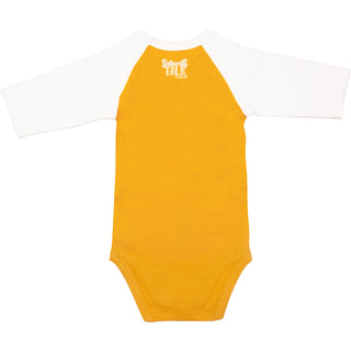 Out of Stock 3/4 Length Sleeve Mustard  Onesie