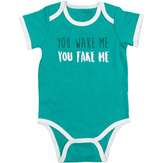 You Wake Me Teal Bodysuit