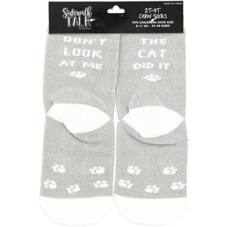 Cat Did It 2T-4T Crew Socks