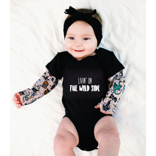 Wild Side Biker Tat Tee Bodysuit