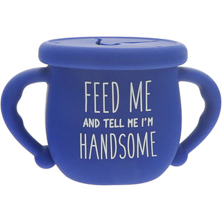 I'm Handsome 3.5" Silicone Snack Bowl with Lid