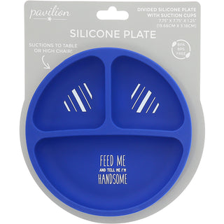 I'm Handsome 7.75" Divided Silicone Suction Plate