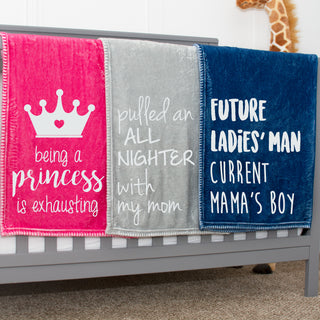 Ladies' Man 40" x 50" Royal Plush Toddler Blanket