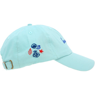 Beach Life Light Teal Adjustable Hat