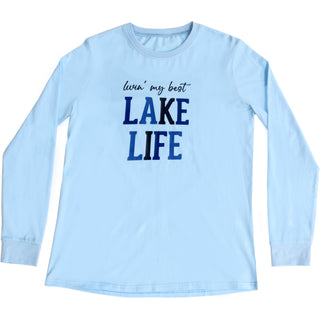 Lake Life Small Dusty Blue Unisex Long Sleeve T-Shirt