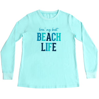 Beach Life Small Light Teal Unisex Long Sleeve T-Shirt