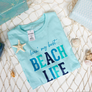 Beach Life Small Light Teal Unisex Long Sleeve T-Shirt