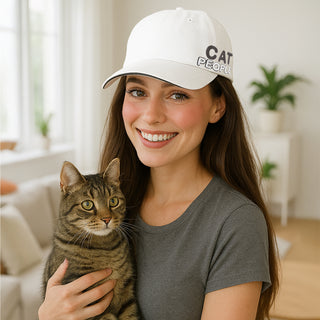 Cat People White Adjustable Hat