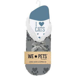 Cats Slipper Sock Gift Set