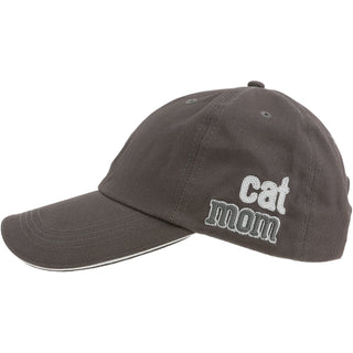 Cat Mom Dark Gray Adjustable Hat