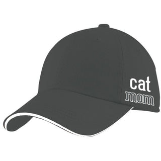 Cat Mom Dark Gray Adjustable Hat