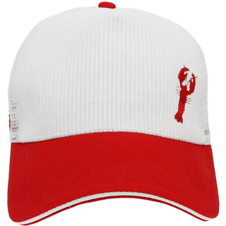 Local Catch White Corduroy Adjustable Mesh Hat