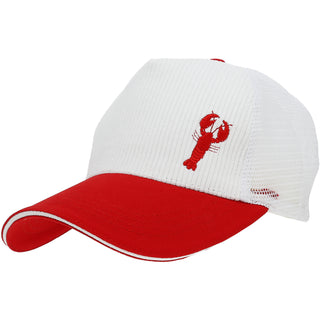 Local Catch White Corduroy Adjustable Mesh Hat