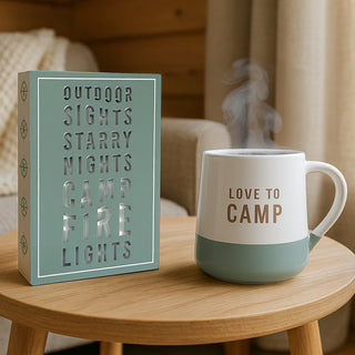 Campfire Lights 4" x 6" MDF Plaque