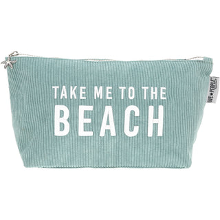 Beach Corduroy Zippered Pouch