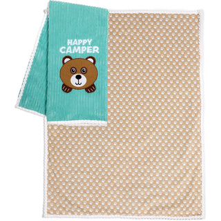 Happy Camper 30" x 40" Ribbed Plush Blanket