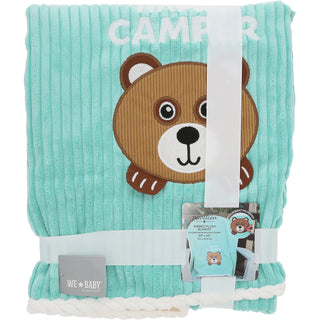 Happy Camper 30" x 40" Ribbed Plush Blanket