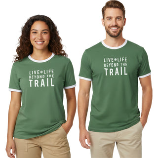 Camp Small Dusty Green Unisex Ringer T-Shirt