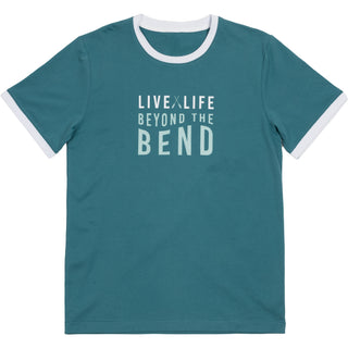 River Extra Large Dark Teal Unisex Ringer T-Shirt