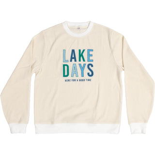 Lake S/M Ivory Corded Crewneck