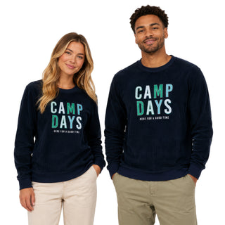 Camp L/XL Navy Corded Crewneck
