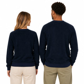 Camp L/XL Navy Corded Crewneck