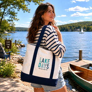 Lake Days Canvas Tote Bag