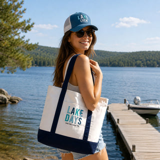 Lake Days Canvas Tote Bag