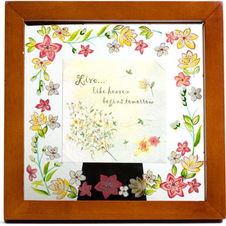 Life 6.5" Square Glass Frame/Plaque