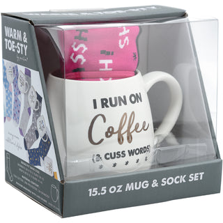 Coffee 15.5 oz Mug and Sock Set