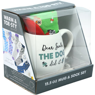 Dear Santa 15.5 oz Mug and Sock Set