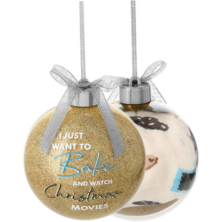 Christmas Movies 4" Ornament with Unisex Holiday Socks