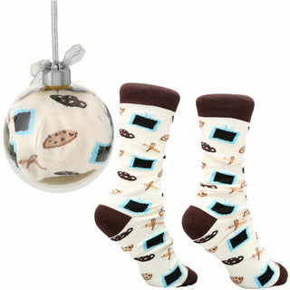 Christmas Movies 4" Ornament with Unisex Holiday Socks