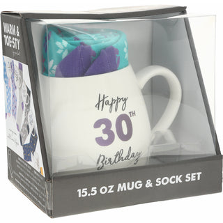 30th Birthday 15.5 oz Mug and Sock Set