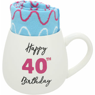 40th Birthday 15.5 oz Mug and Sock Set