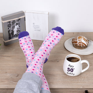 50th Birthday 15.5 oz Mug and Sock Set