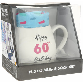 60th Birthday 15.5 oz Mug and Sock Set