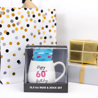 60th Birthday 15.5 oz Mug and Sock Set