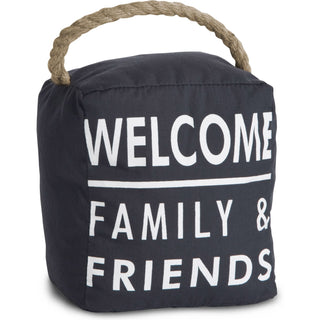 Welcome 5" x 6" Dark Gray Door Stopper