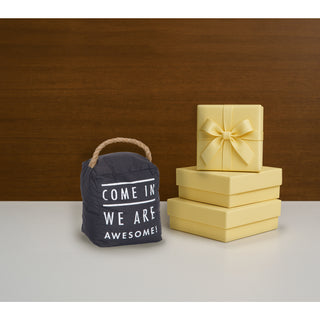 Come In 5" x 6" Dark Gray Door Stopper