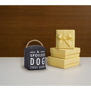 Spoiled Dog 5" x 6" Dark Gray Door Stopper