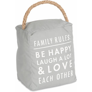 Family Rules 5" x 6" Door Stopper