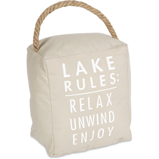 Lake Rules 5" x 6" Door Stopper