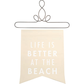 At the Beach 14" x 16" Banner